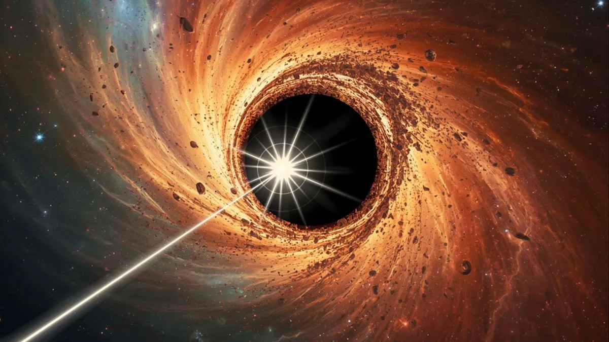 Astronom temukan jet plasma lubang hitam dibelokkan oleh materi gelap