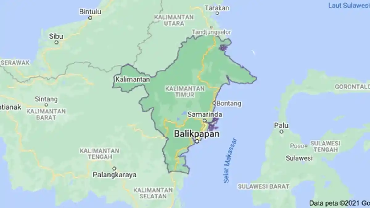 Daftar daerah dengan penduduk paling sedikit di Kalimantan Timur tahun 2026