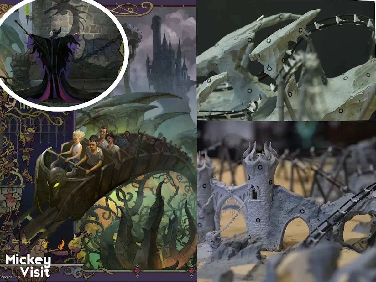 Konsep visual roller coaster Maleficent terbaru di area Villains Land Disney World
