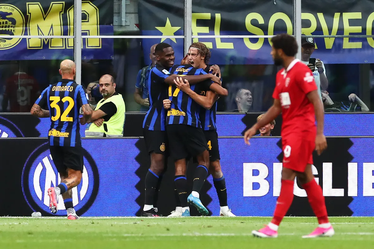 Hasil skor Inter Milan vs Monza diwarnai gol tumit kelas Francesco Pio Esposito