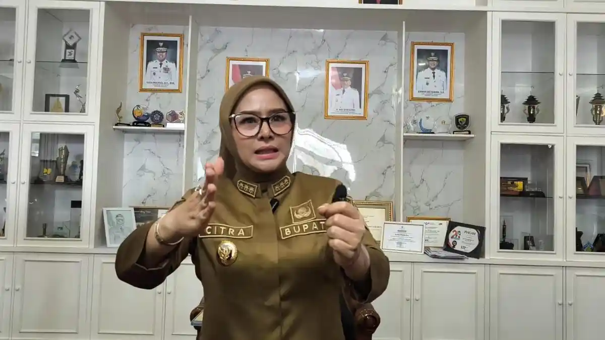Bupati Pangandaran Citra Pitriyami menceritakan detik-detik menegangkan saat Jembatan Gantung Pongpet anjlok