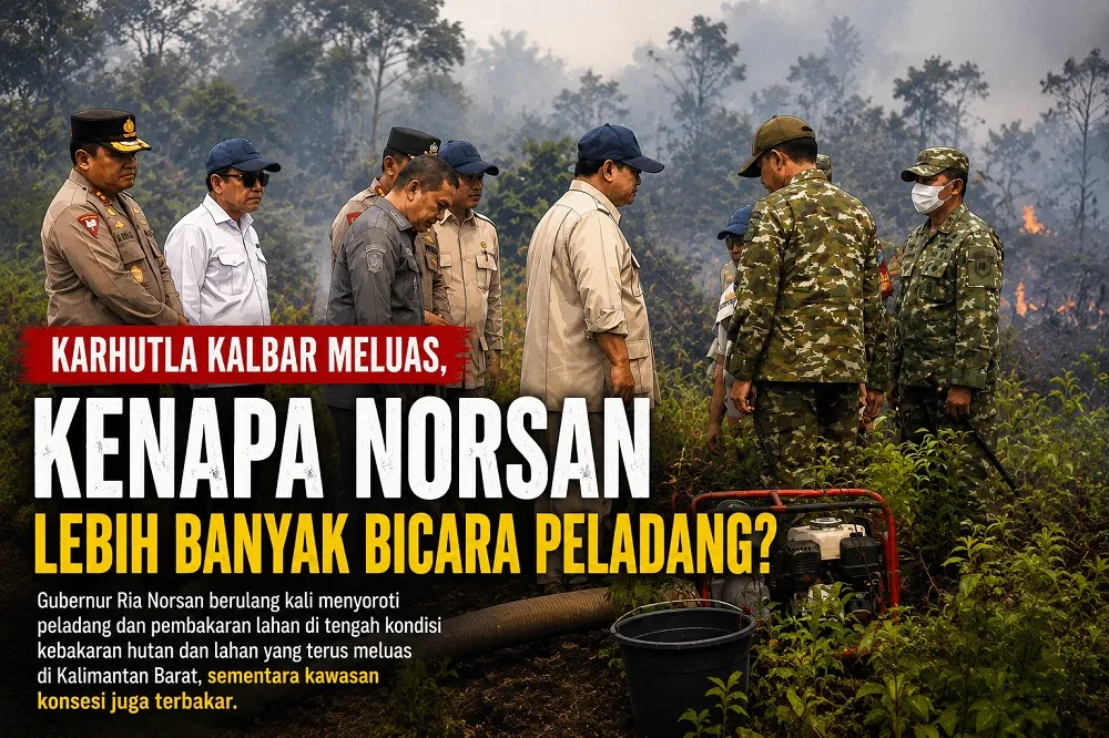 Gubernur Kalbar Ria Norsan tinjau lokasi karhutla dan soroti aktivitas peladang