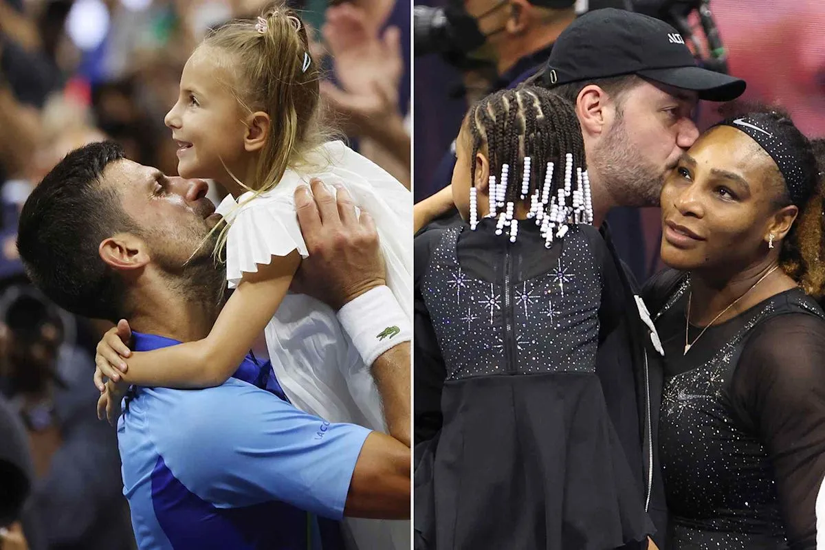 Petenis dunia merayakan kemenangan bersama anak di lapangan US Open