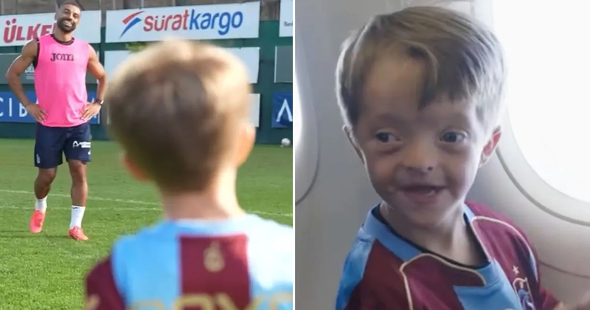 Mohamed Salah bertemu fans cilik Liverpool Isaac Kearney di klub Trabzonspor