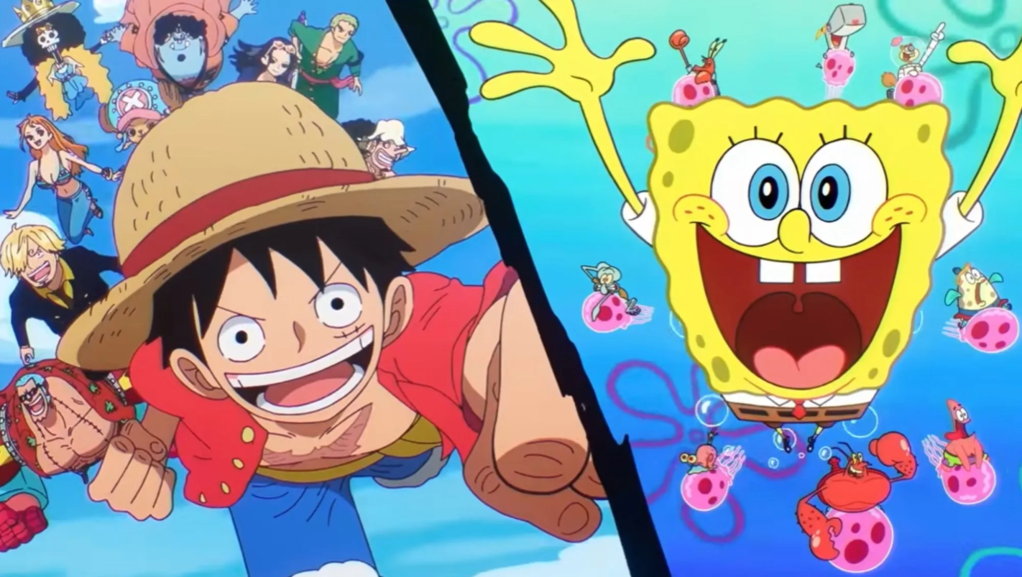 Video animasi kolaborasi One Piece dan SpongeBob SquarePants resmi dirilis