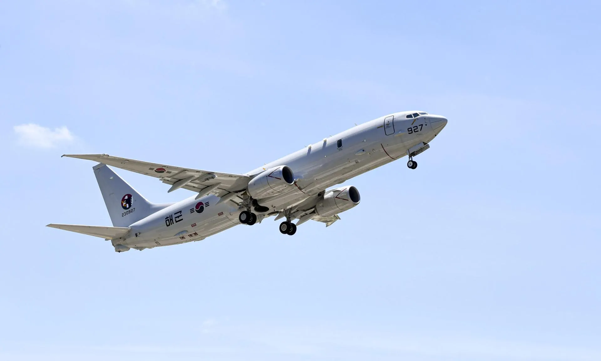 Pesawat patroli maritim P-8A Poseidon milik Angkatan Laut Korea Selatan dalam sesi latihan