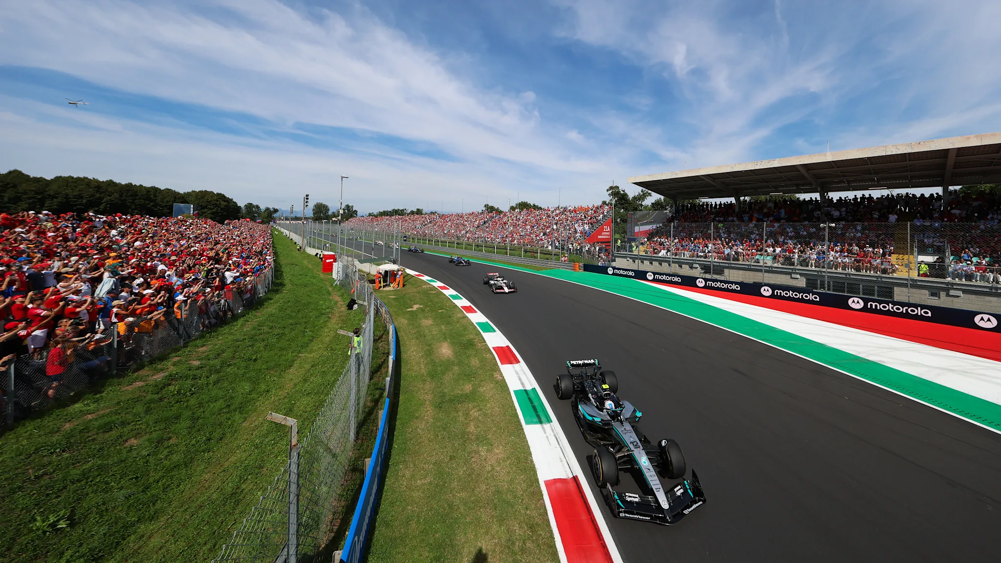 Prakiraan cuaca GP Italia 2026 di Sirkuit Monza panas cerah dengan suhu lintasan tinggi