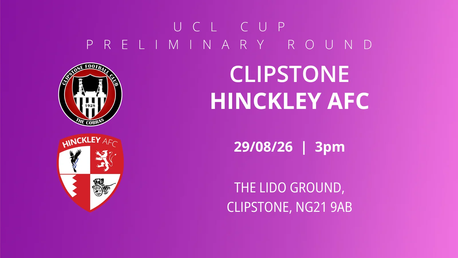 Prediksi Clipstone vs Hinckley AFC di ajang United Counties League Cup