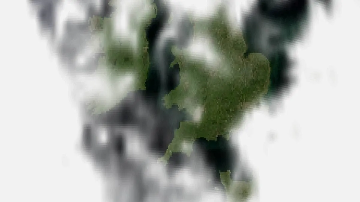 Rekonstruksi citra satelit saat 160.000 pasukan menyerbu pantai Normandia pada D-Day