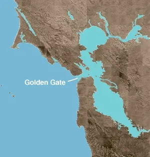Golden Gate merupakan selat ikonik di pesisir barat Amerika Serikat yang diapit oleh Jembatan Golden Gate